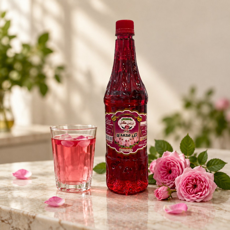 شربت گل محمدی (1250گرمی )یک لیتری