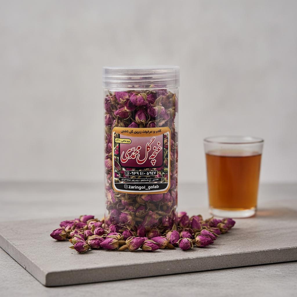 غنچه گل محمدی تازه